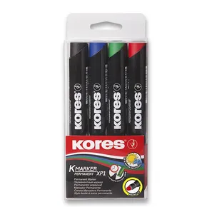 Permanens marker Kores K-Marker készlet 4 színből